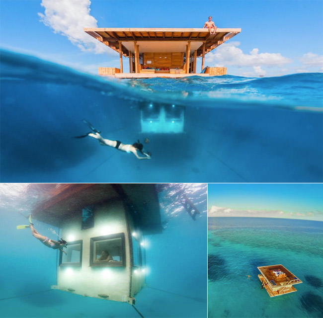 Подводный отель Manta Resort, остров Пемба